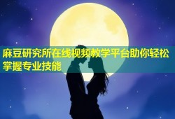 麻豆研究所在线视频教学平台助你轻松掌握专业技能
