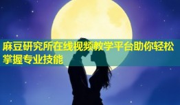 麻豆研究所在线视频教学平台助你轻松掌握专业技能
