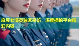 麻豆女演员独家采访，深度揭秘平台精彩内容